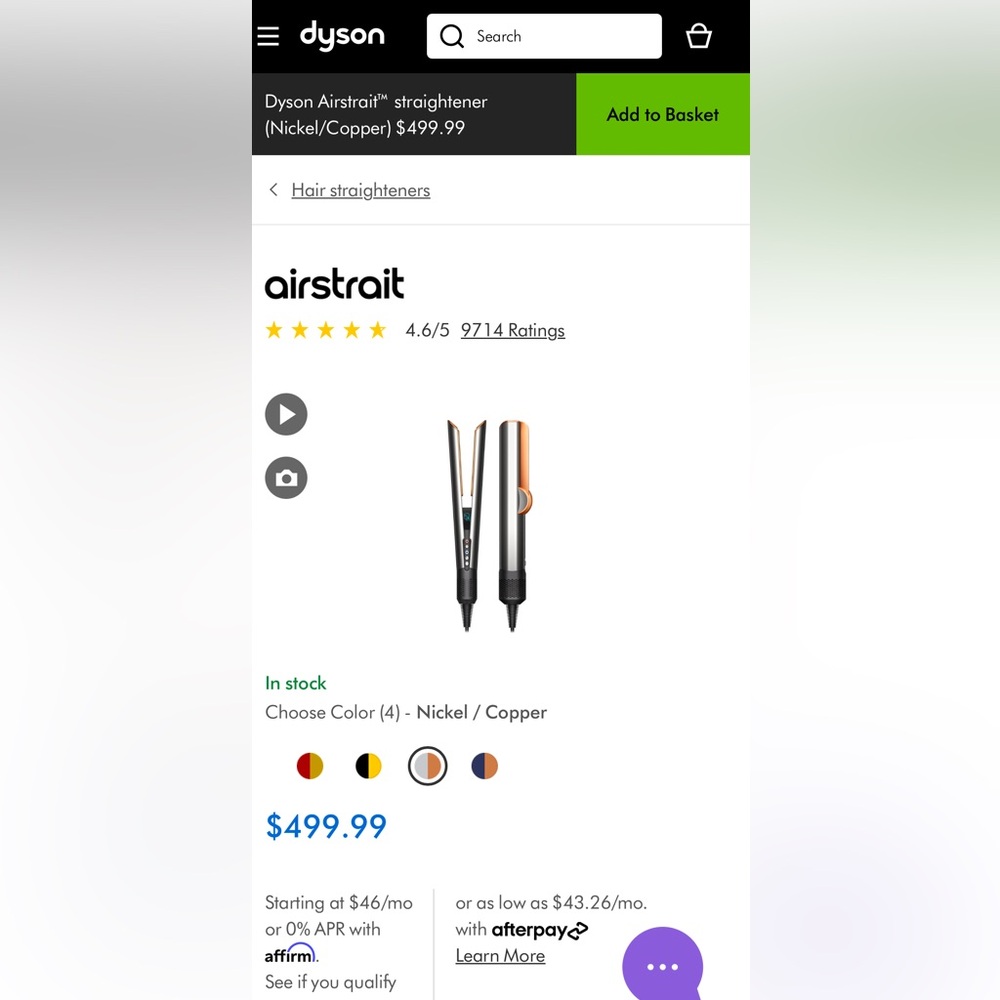 BNIB Dyson Airstrait